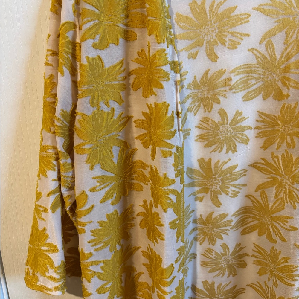 Yellow Floral Kimono Cardigan Maternity - Picture 2 of 3